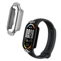 kwmobile Plastic Case compatible with Xiaomi Mi Band 10 / Mi Band 9 / 8 Protective Cover Protection Frame - Glitter Protection Accessory