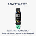 kwmobile Plastic Case compatible with Xiaomi Mi Band 10 / Mi Band 9 / 8 Protective Cover Protection Frame - Glitter Protection Accessory