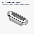 kwmobile Plastic Case compatible with Xiaomi Mi Band 10 / Mi Band 9 / 8 Protective Cover Protection Frame - Glitter Protection Accessory