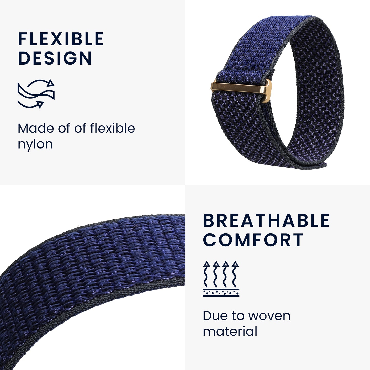 kwmobile Strap compatible with Polar Loop Fitness Tracker Sport Bracelet Band Inner dimensions from 14 - 22 cm