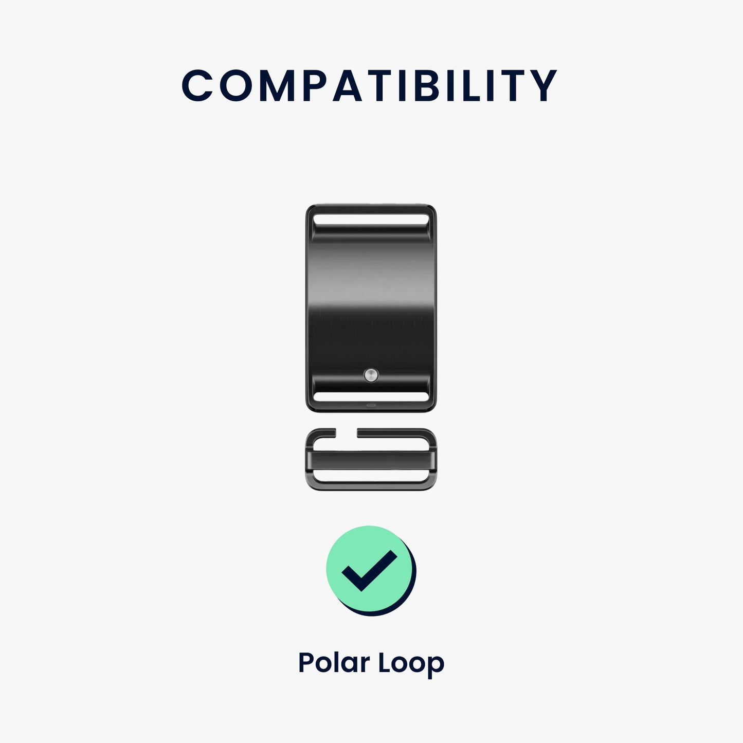 kwmobile Strap compatible with Polar Loop Fitness Tracker Sport Bracelet Band Inner dimensions from 14 - 22 cm