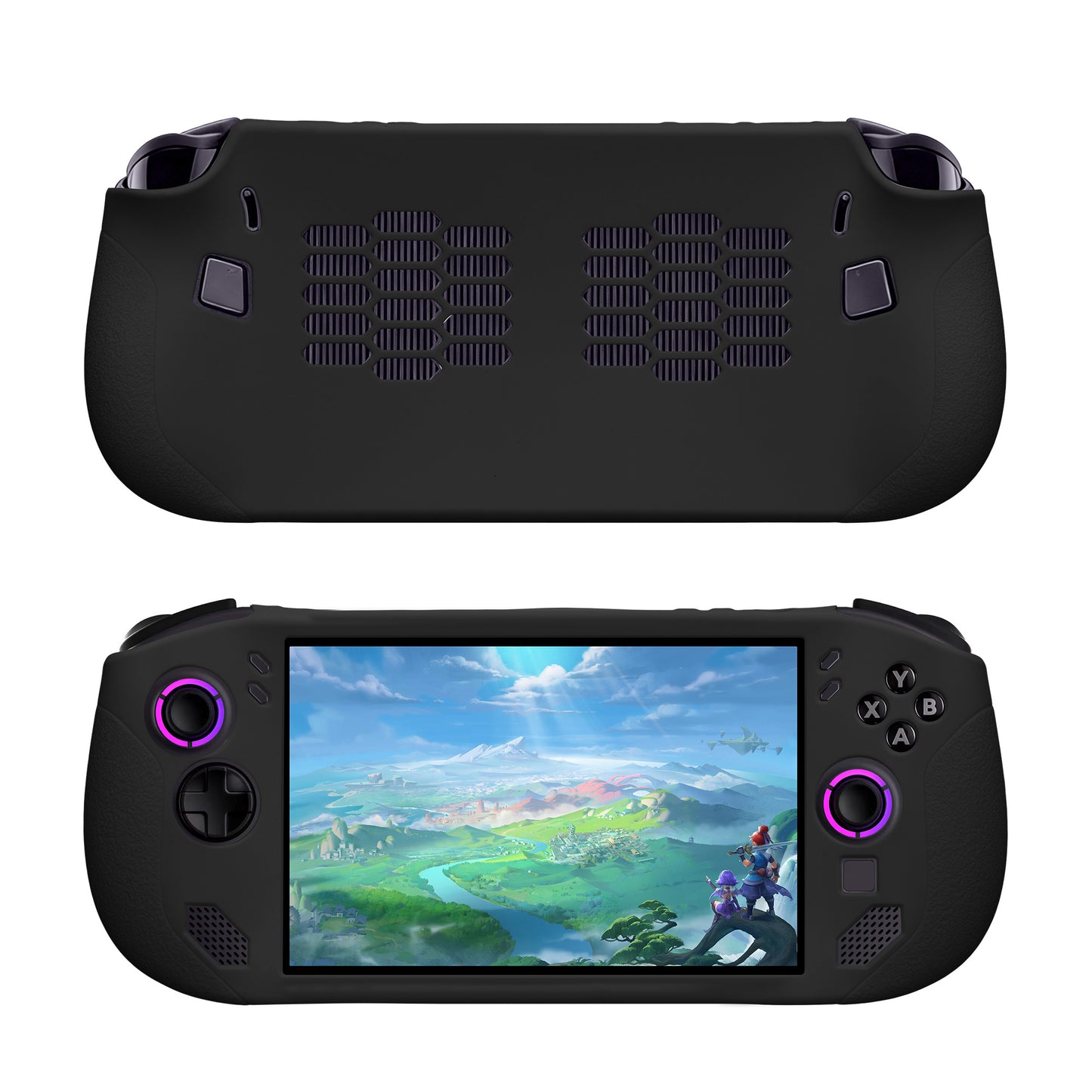 kwmobile flexibles Silikon Case kompatibel mit Lenovo Legion Go S 2025 Hülle - Schutzhülle für Handheld Konsole - Schwarz Schwarz  [dsg01]
