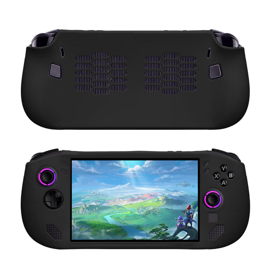 kwmobile flexibles Silikon Case kompatibel mit Lenovo Legion Go S 2025 Hülle - Schutzhülle für Handheld Konsole - Schwarz Schwarz  [dsg01]