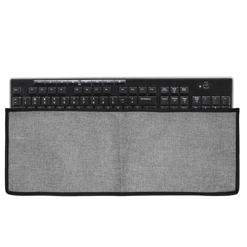 kwmobile Tastaturabdeckung kompatibel mit Logitech MK270 Wireless Tastatur Hülle - Staubschutz Abdeckung mit Reißverschluss - Keyboard Cover in Dunkelgrau Dunkelgrau  