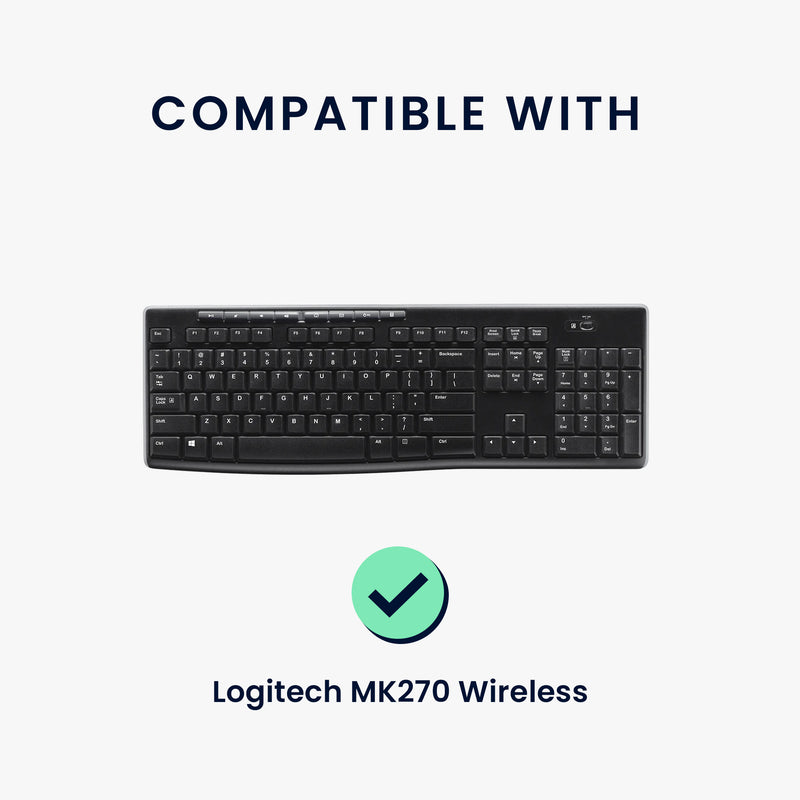 kwmobile Keyboard Cover compatible with Logitech MK270 Wireless Keyboard Case - Dust Protection Cover with Zipper - Keyboard Cover
