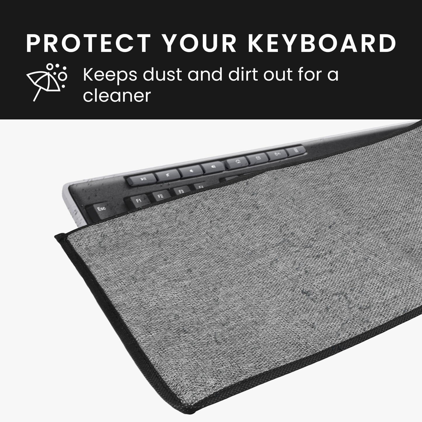 kwmobile Keyboard Cover compatible with Logitech MK270 Wireless Keyboard Case - Dust Protection Cover with Zipper - Keyboard Cover