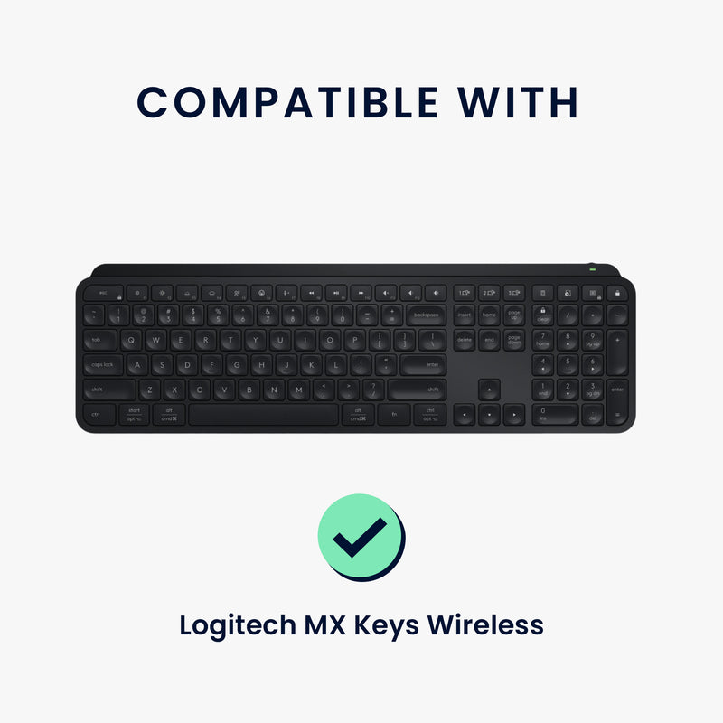 kwmobile Keyboard Cover compatible with Logitech MX Keys Wireless Keyboard Case - Dust Cover with Zipper - Keyboard Cover