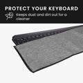 kwmobile Keyboard Cover compatible with Logitech MX Keys Wireless Keyboard Case - Dust Cover with Zipper - Keyboard Cover