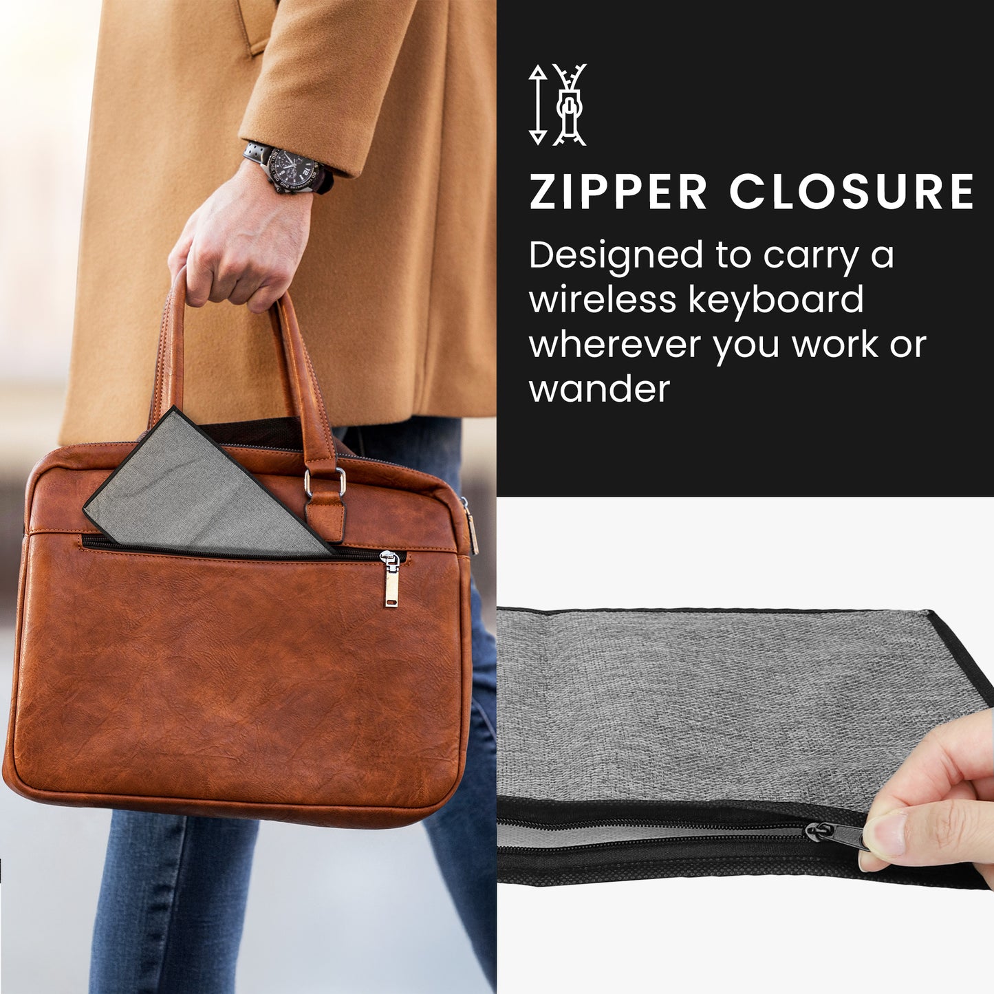 Zippered keyboard cover