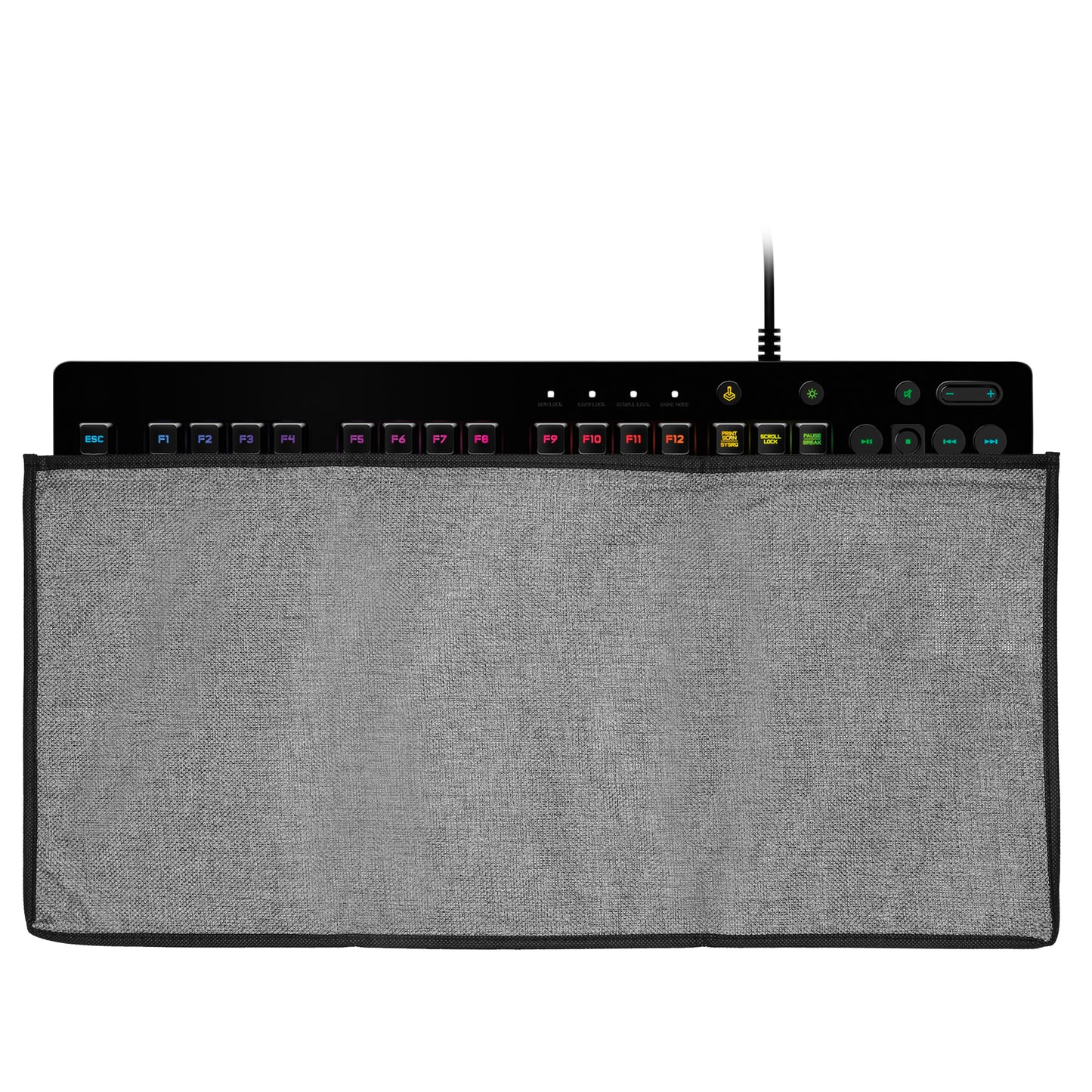 kwmobile Tastaturabdeckung kompatibel mit Universal Keyboard (L) Tastatur Hülle - Staubschutz Abdeckung mit Reißverschluss - Keyboard Cover in Dunkelgrau Dunkelgrau  