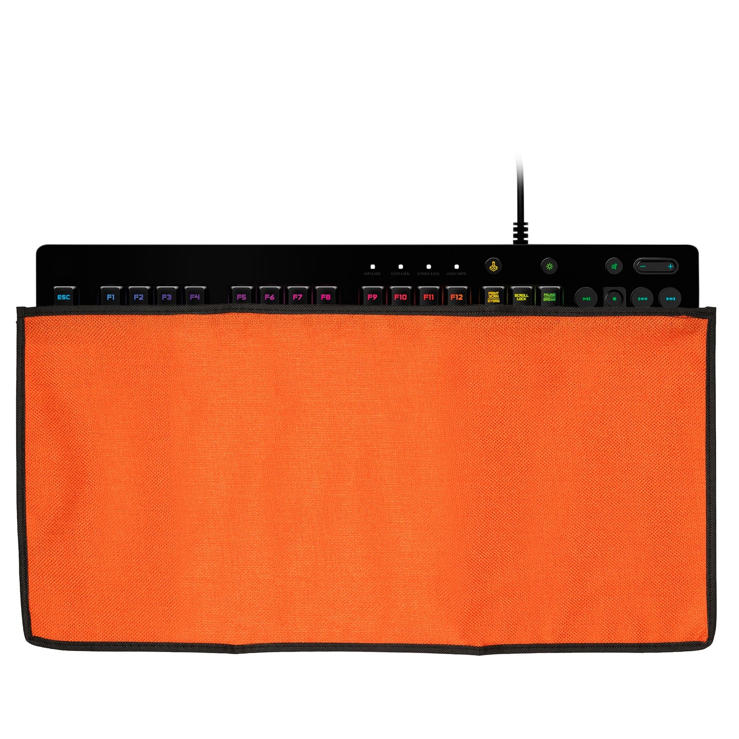 kwmobile Tastaturabdeckung kompatibel mit Universal Keyboard (L) Tastatur Hülle - Staubschutz Abdeckung mit Reißverschluss - Keyboard Cover in Orange Orange  