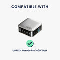 kwmobile Case for UGREEN Nexode Pro 160W GaN Case - Portable Power Bank Pouch - Power Bank Bag