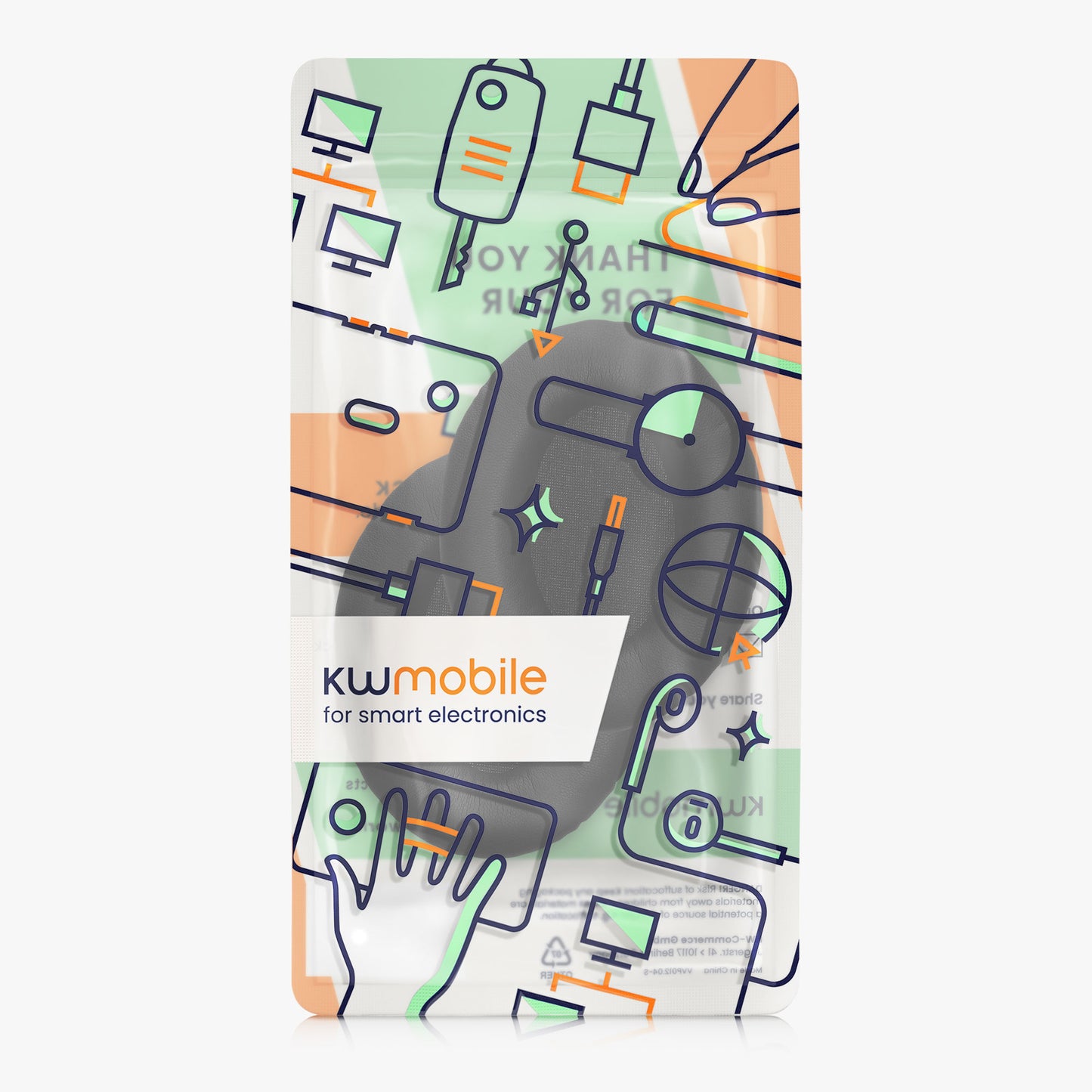 kwmobile Ear Pads for INFURTURE H1 Earpads Replacement Headphone Spare Parts Headphone Replacement Pads Over-Ear Headphones