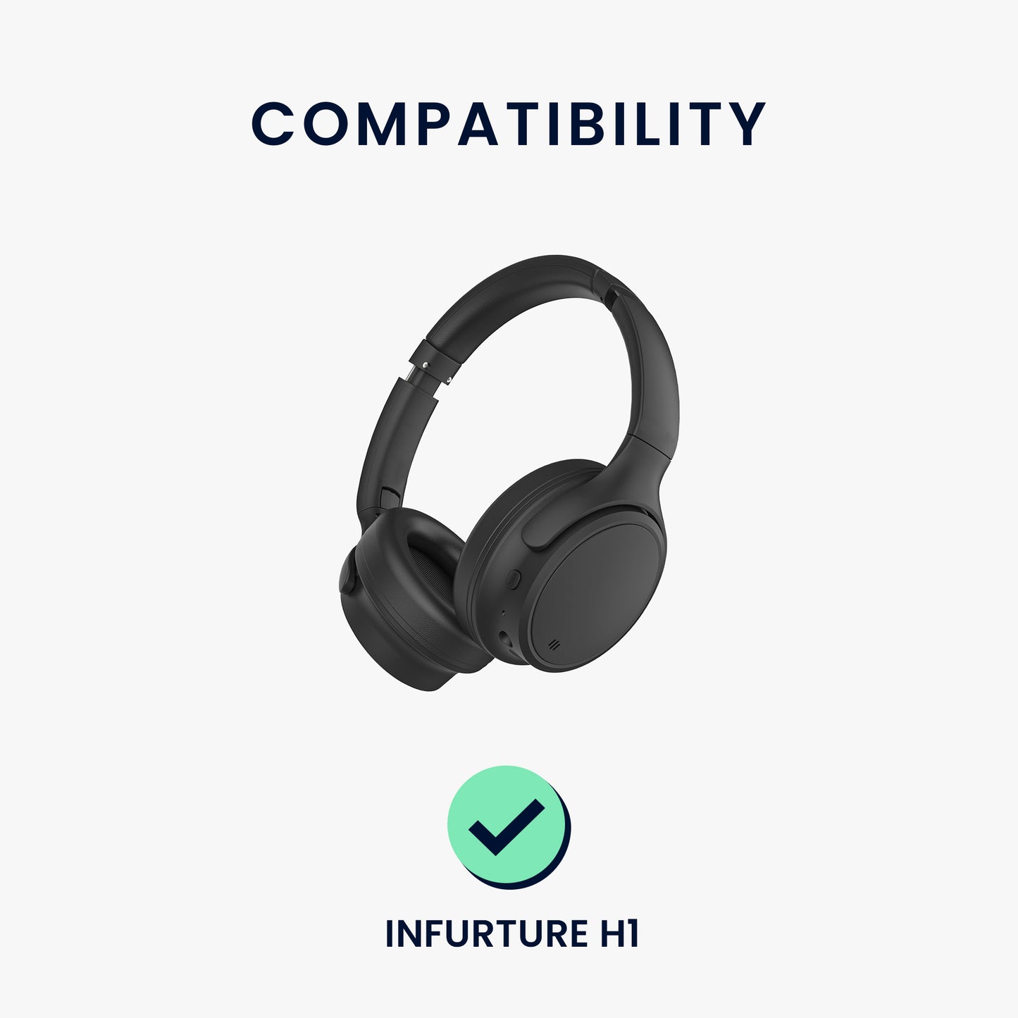 kwmobile Ear Pads for INFURTURE H1 Earpads Replacement Headphone Spare Parts Headphone Replacement Pads Over-Ear Headphones