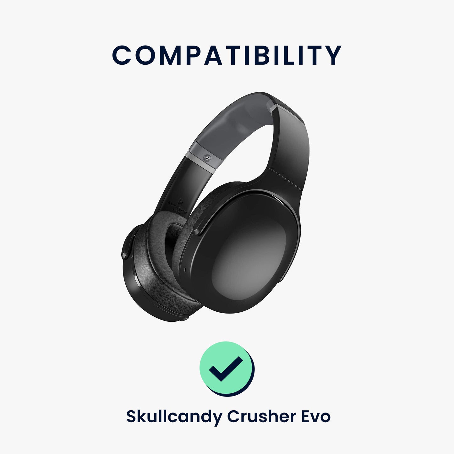 kwmobile Ear Pads for Skullcandy Crusher Evo Headphones Replacement Parts Over Ear Headphones