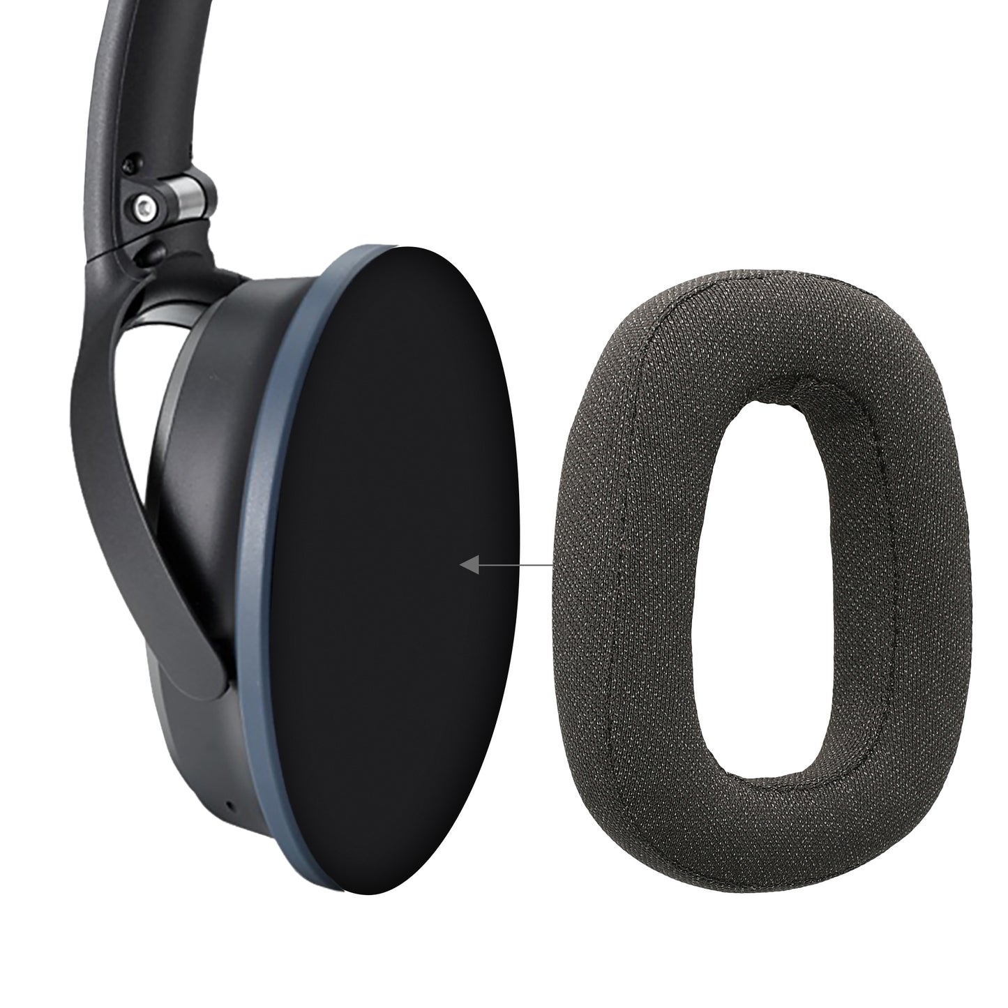 kwmobile Ear Pads for Logitech Zone Vibe 100 Earpads Replacement Headphone Replacement Parts Over-Ear Headphones