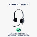 kwmobile Ear Pads for Logitech Biz 2300 USB Duo / Biz 2300 QD / Biz 2300 USB MS Earpads Replacement Earpads Headphone Replacement Parts Headphone Replacement Pads Over Ear Headphones