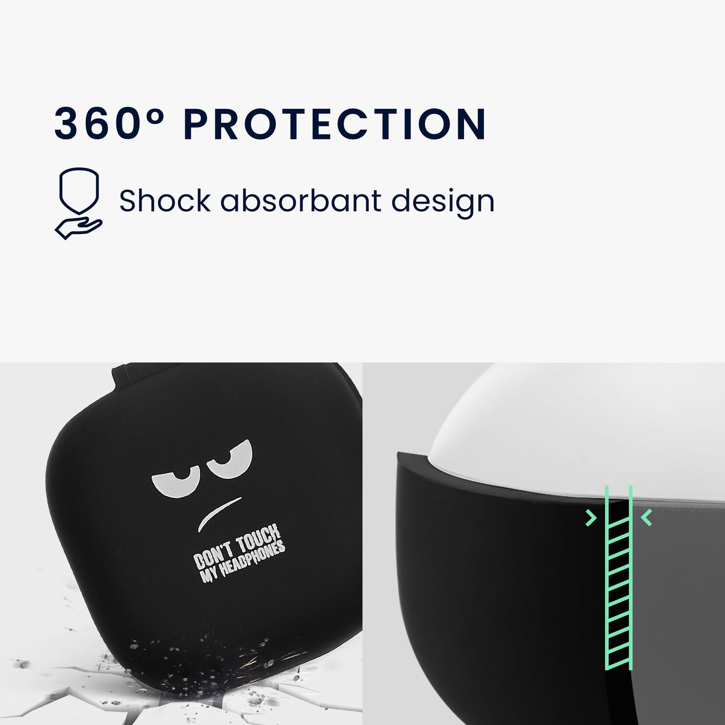 Silicone Case for Anker Soundcore P31i / Soundcore R60iNC Don't Touch My Headphones Design