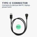 kwmobile USB C Charging Cable compatible with COROS PACE Pro / PACE 4 / APEX 4 / NOMAD - Cable Charger - Smart Watch Replacement Cable - Fitness Tracker Charging Cable