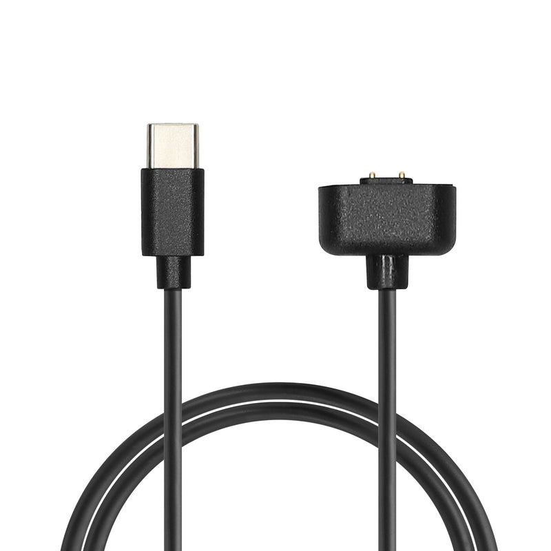 kwmobile USB C Ladekabel kompatibel mit Amazfit Band 7 - Kabel Charger - Smart Watch Typ C Ersatzkabel - Fitnesstracker Aufladekabel Schwarz  
