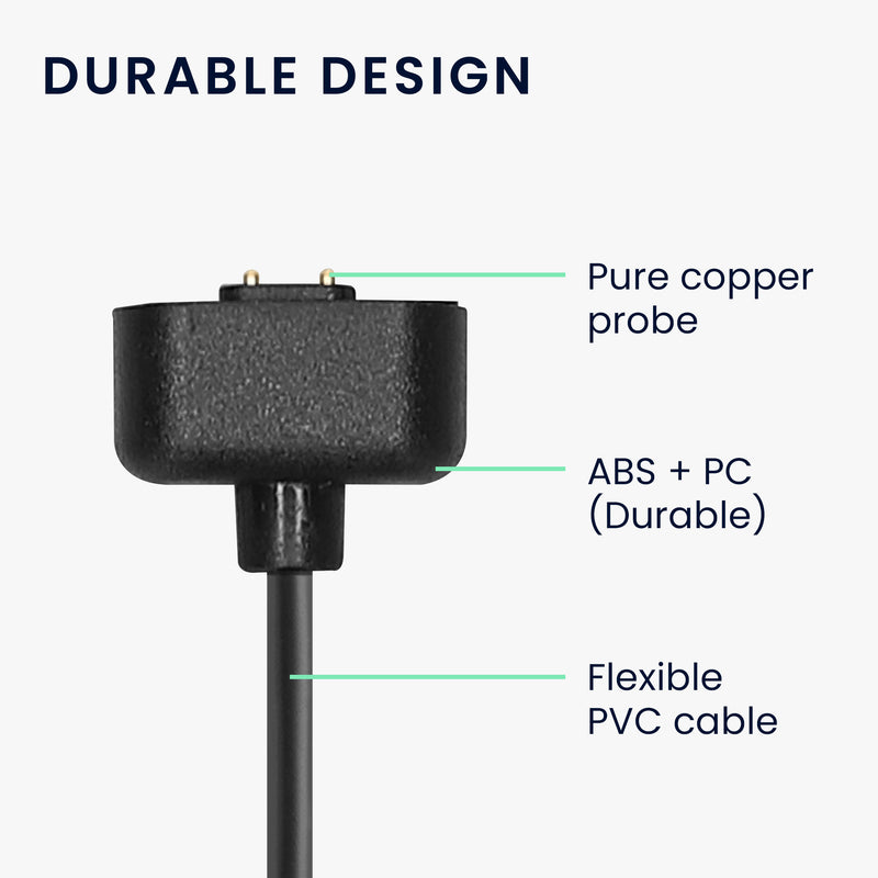 kwmobile USB C Charging Cable compatible with Amazfit Band 7 Cable Charger Smart Watch Type C Replacement Cable Fitness Tracker Charging Cable