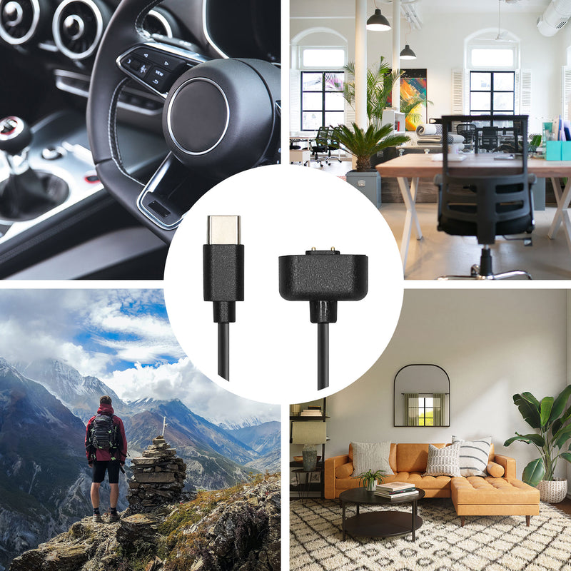 kwmobile USB C Charging Cable compatible with Amazfit Band 7 Cable Charger Smart Watch Type C Replacement Cable Fitness Tracker Charging Cable