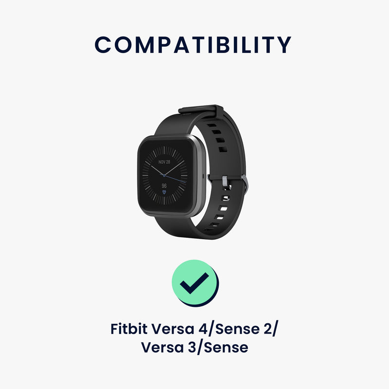 kwmobile USB C Charging Cable compatible with Fitbit Versa 4 / Sense 2 / Versa 3 / Sense - Cable Charger - Smartwatch Replacement Cable - Fitness Tracker Charging Cable