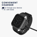 kwmobile USB C Charging Cable compatible with Fitbit Versa 4 / Sense 2 / Versa 3 / Sense - Cable Charger - Smartwatch Replacement Cable - Fitness Tracker Charging Cable