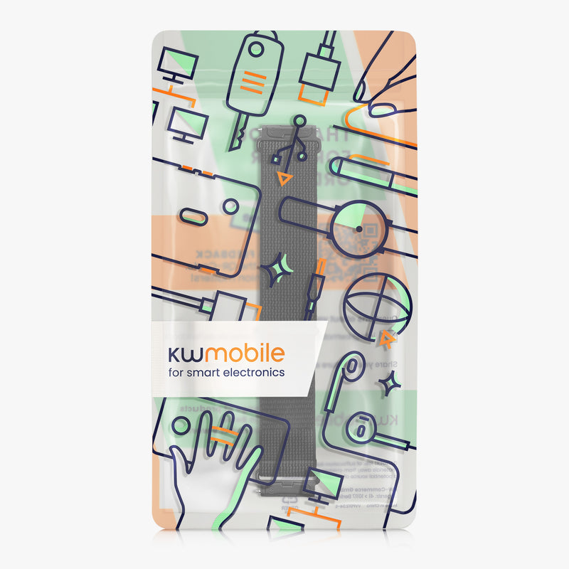 kwmobile Strap compatible with Garmin Venu X1 Fitness Tracker Sports Watch Strap Inner Dimensions from 14 - 22 cm