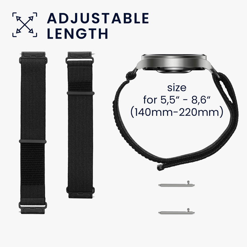 kwmobile Strap compatible with Garmin Venu X1 Fitness Tracker Sports Watch Strap Inner Dimensions from 14 - 22 cm
