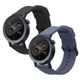 kwmobile Silikon Uhrenarmband für CMF Watch 3 Pro Armband - Ersatzarmband für Fitnesstracker - Wechselarmband Smartwatch - Schwarz Dunkelblau Schwarz  