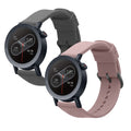 kwmobile Silikon Uhrenarmband für CMF Watch 3 Pro Armband - Ersatzarmband für Fitnesstracker - Wechselarmband Smartwatch - Grau Lavendel Grau  