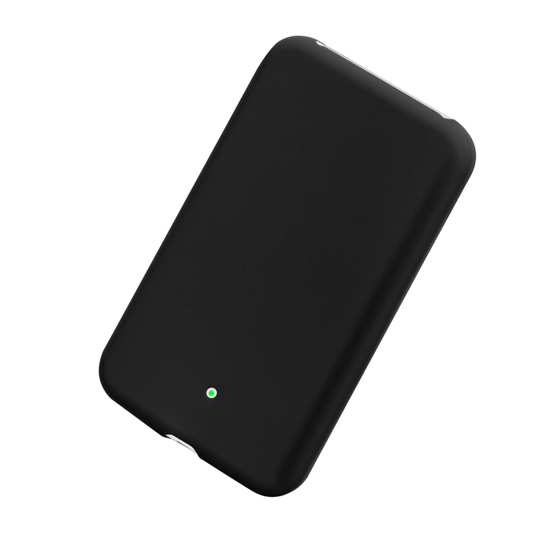 kwmobile Silikon Hülle für Apple Air MagSafe Case - Powerbank Hülle für unterwegs - Tasche für Power Bank - Schwarz Schwarz  