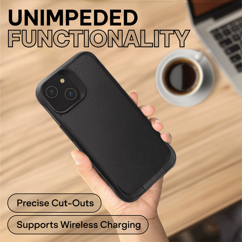Oakshield Case with Stand Compatible with Apple iPhone 14 Case - Phone Case with Kickstand and Raised Edges - Cover