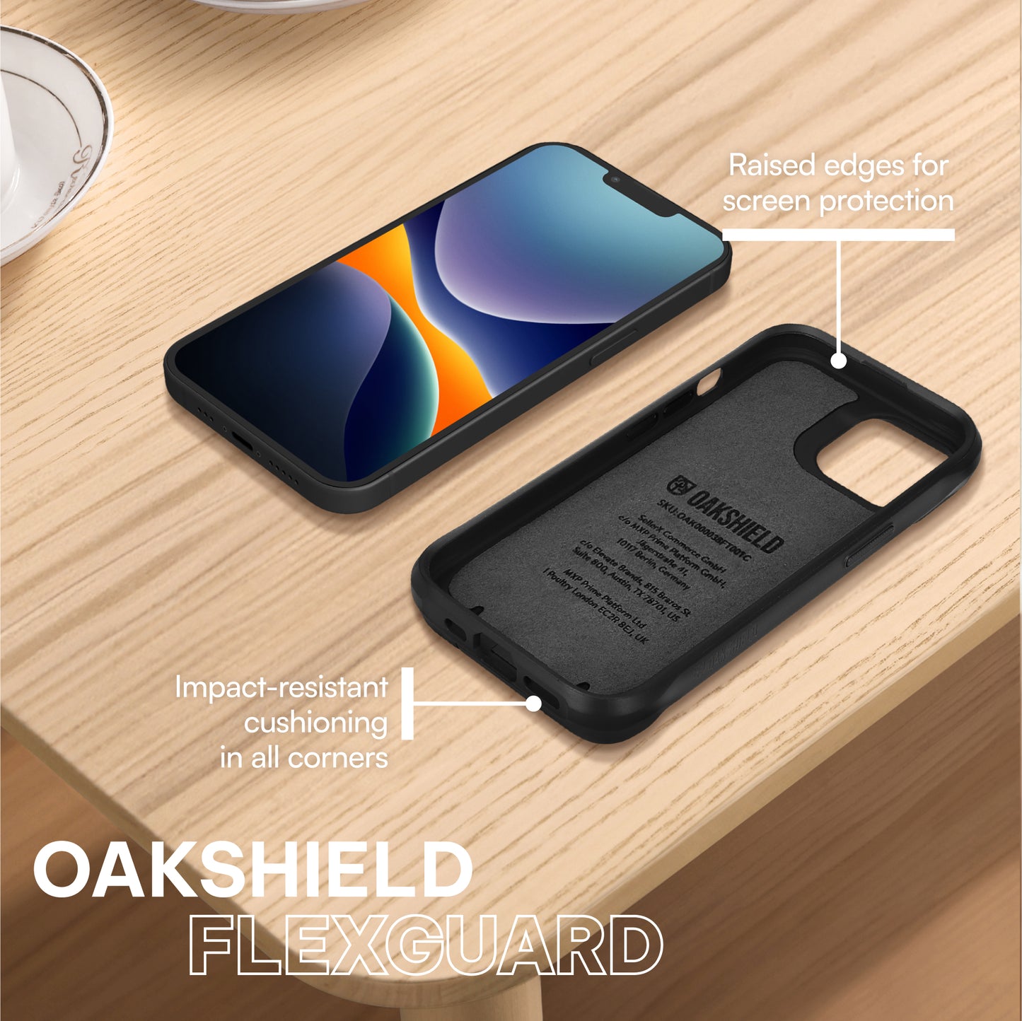 Oakshield Case with Stand Compatible with Apple iPhone 14 Case - Phone Case with Kickstand and Raised Edges - Cover