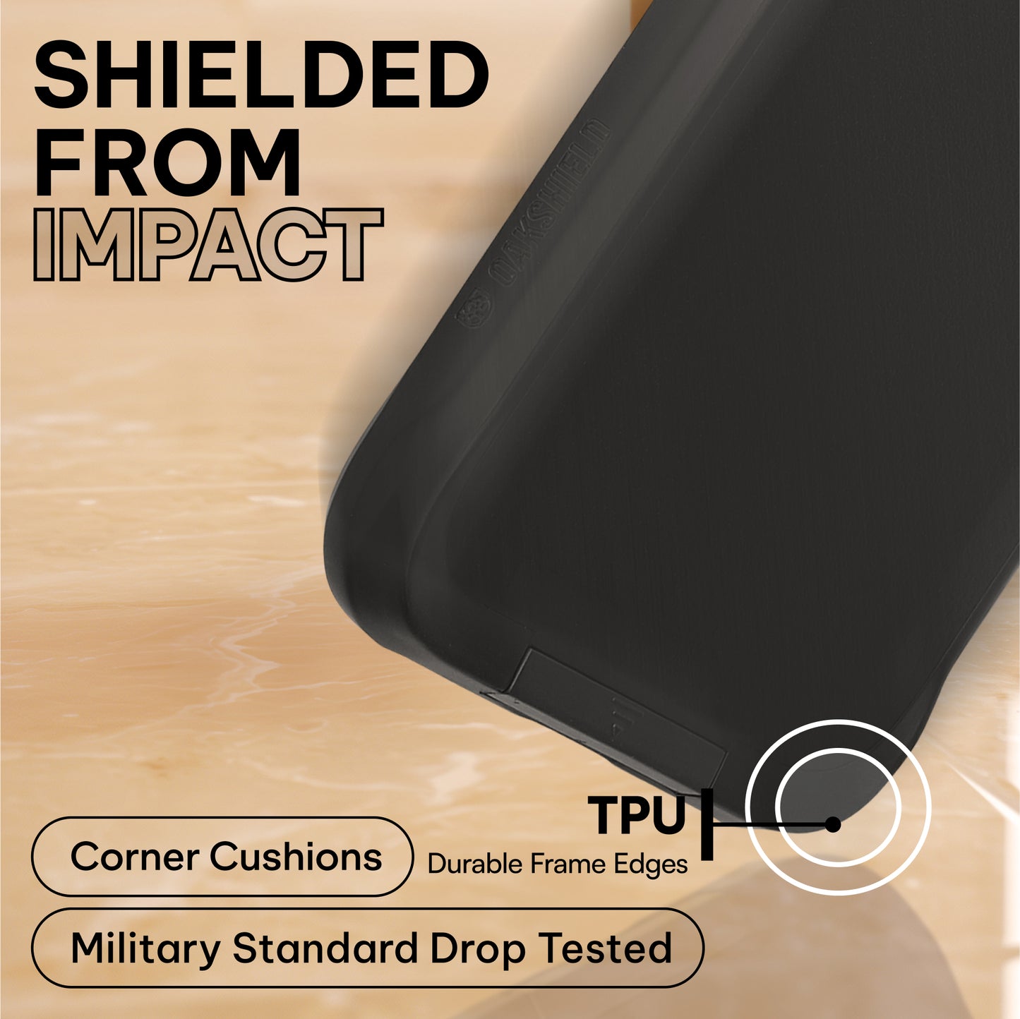 Oakshield Case with Stand Compatible with Apple iPhone 14 Case - Phone Case with Kickstand and Raised Edges - Cover