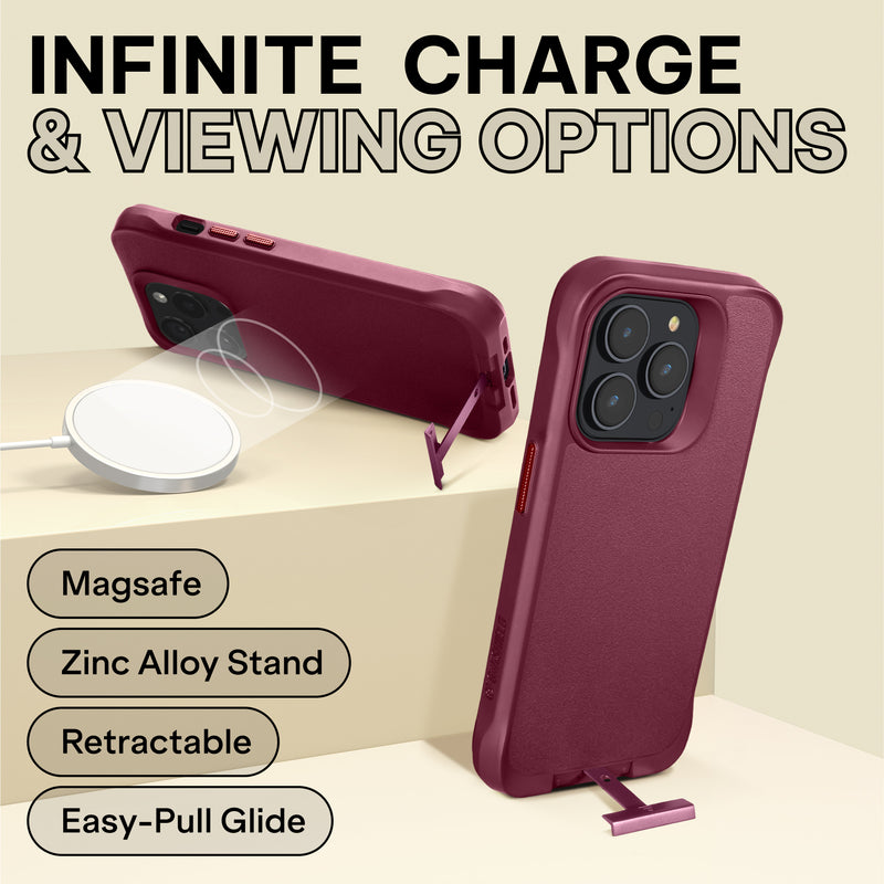 Oakshield Phone Case with Stand Compatible with iPhone 14 Pro Case - With Kickstand - Case for iPhone 14 Pro - MagSafe Compatible