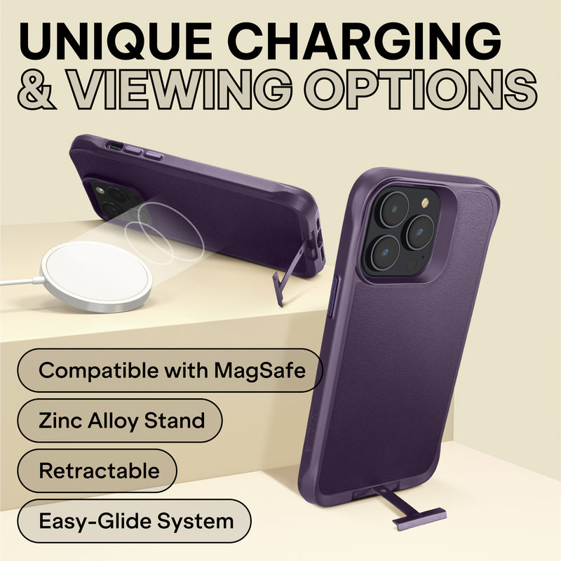 Oakshield Phone Case with Stand Compatible with iPhone 14 Pro Max Case - With Stand - Case for iPhone 14 Pro Max - MagSafe Compatible