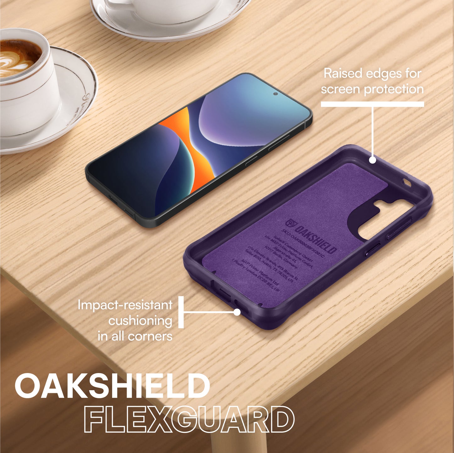 Oakshield Phone Case with Stand Compatible with Samsung Galaxy S24 Plus Case - Case for S24 Plus - Case with Kickstand - Cover with Raised Edges