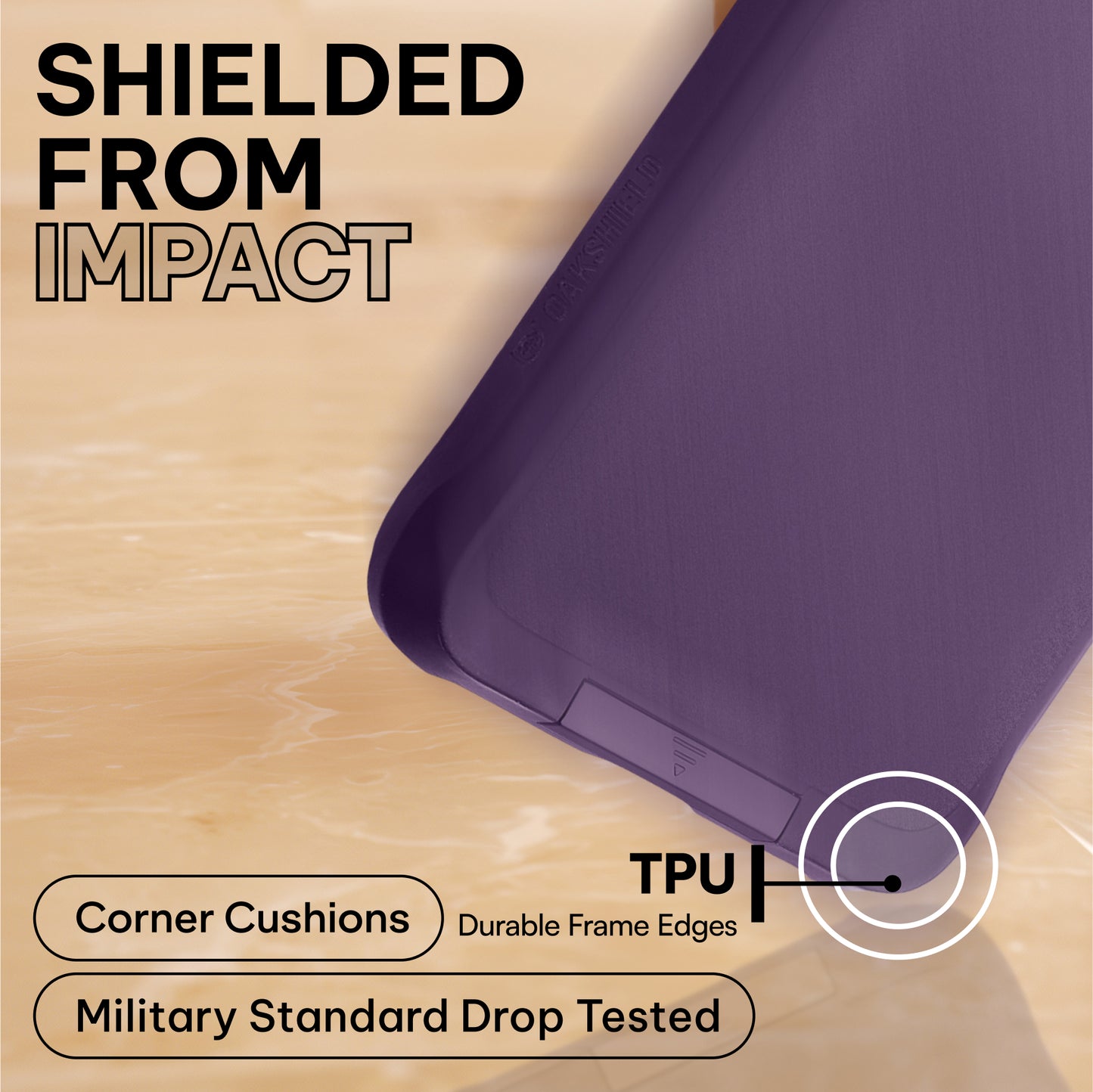 Oakshield Phone Case with Stand Compatible with Samsung Galaxy S24 Plus Case - Case for S24 Plus - Case with Kickstand - Cover with Raised Edges
