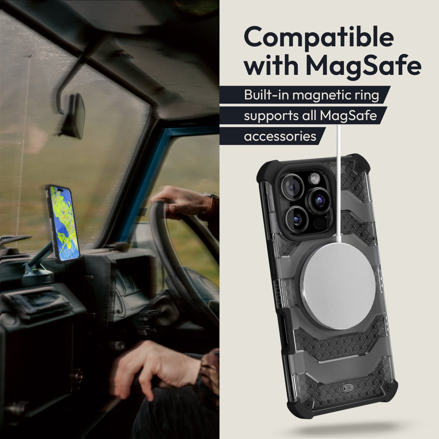 Oakshield Phone Case Compatible with iPhone 16 Pro Case Compatible with MagSafe Accessories iPhone 16 Pro Protective Case with Military-Grade Drop Test