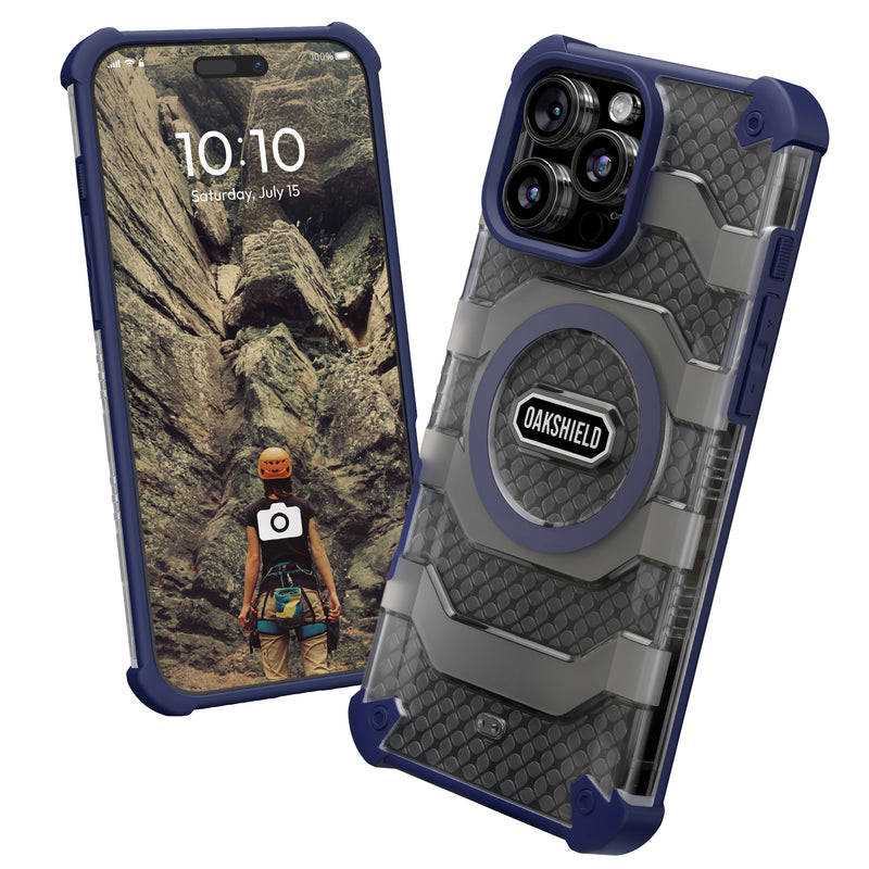 Oakshield Handyhülle kompatibel mit Iphone 16 Pro Max Hülle - Iphone 16 Pro Max Case kompatibel mit MagSafe-Zubehör - Schutzhülle mit Falltest nach Militärstandard - Dunkelblau Dunkelblau  