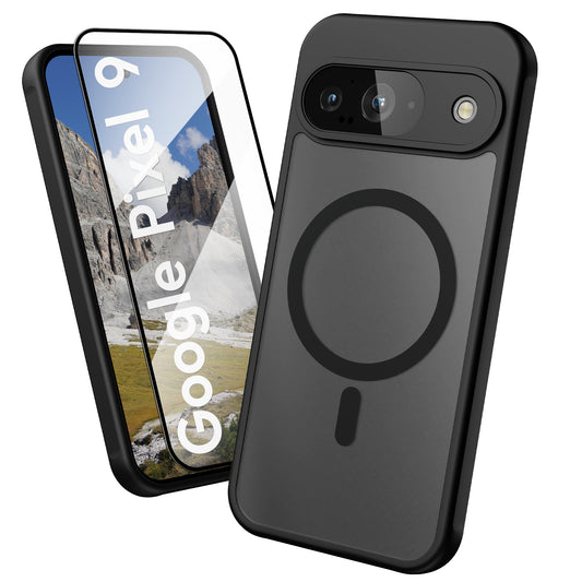 Oakshield Hülle für Google Pixel 9 Hülle - Magnetische Handyhülle halbtransparent - Schutzhülle stoßfest mit Kameraschutz - Case in Schwarz Schwarz  