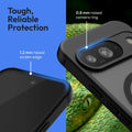 Oakshield Case for Google Pixel 9 - Magnetic Semi-Transparent Phone Case - Shockproof Protective Cover with Camera Protection - With Glass Film - Case