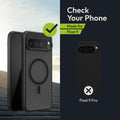 Oakshield Case for Google Pixel 9 Pro XL Case - Magnetic Semi-Transparent Phone Cover - Shockproof Protective Case with Camera Protection - With Glass Film - Case