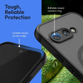 Oakshield Case for Google Pixel 9a - Magnetic Semi-Transparent Phone Case - Shockproof Protective Cover with Camera Protection - With Glass Screen Protector - Case
