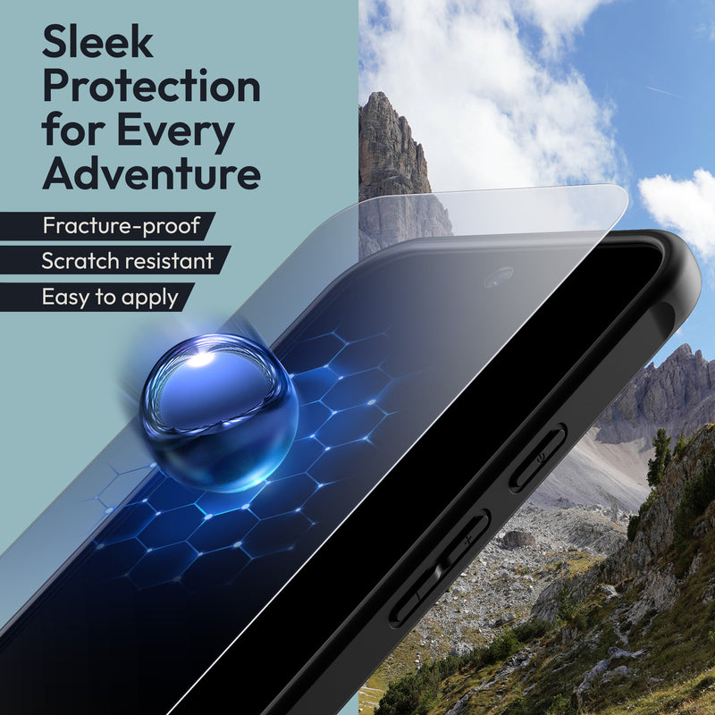 Oakshield Case for Google Pixel 9a - Magnetic Semi-Transparent Phone Case - Shockproof Protective Cover with Camera Protection - With Glass Screen Protector - Case