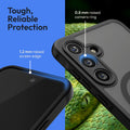 Oakshield Case for Samsung Galaxy A55 - Magnetic Semi-Transparent Phone Cover - Shockproof Protective Case with Camera Protection - With Glass Screen Protector - Case