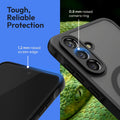 Oakshield Case for Samsung Galaxy A56 5G - Magnetic Semi-Transparent Phone Case - Shockproof Protective Cover with Camera Protection - With Glass Screen Protector - Case