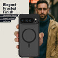 Oakshield Case for Google Pixel 9 Pro Magnetic Semi-Transparent Shockproof Protective Cover with Camera Protection With Glass Film Case